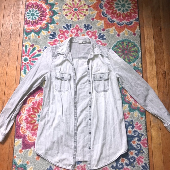 Denim Button-Up Top - Picture 1 of 1